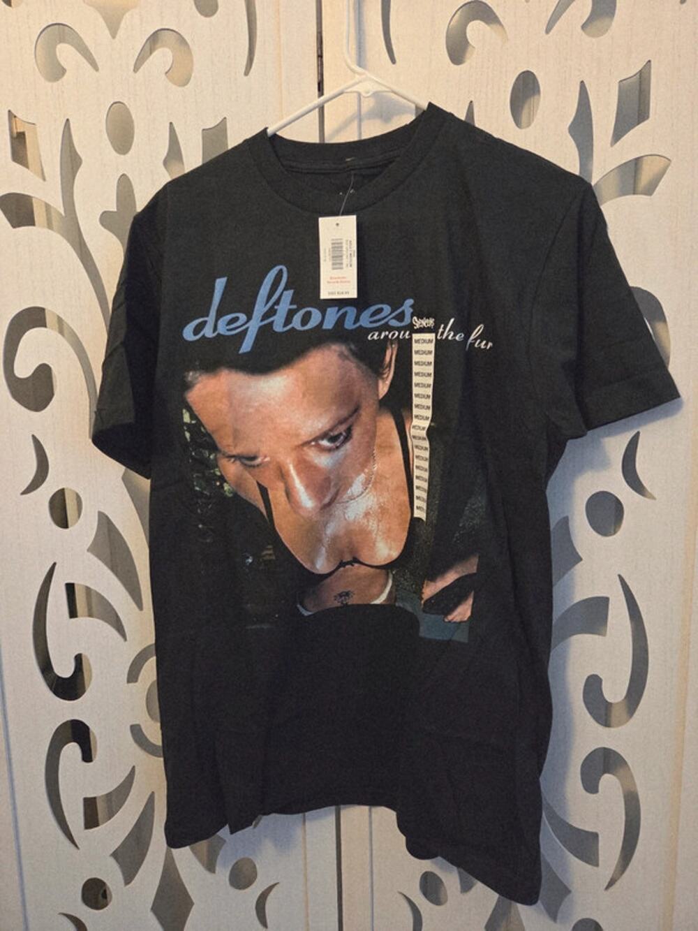 Deftones Around The Fur T Shirt Mens M Black Graphic Band Tee NWT Oversized